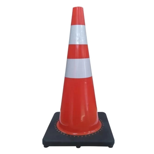 CONO PVC 28" DOBLE CINTA BASE NEGRA
